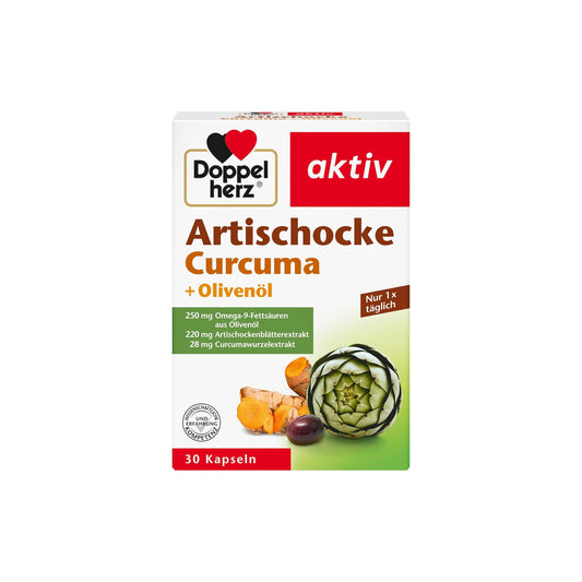 Doppelherz artišokk, oliiviõli ja kurkumi kapslid 30 tk
